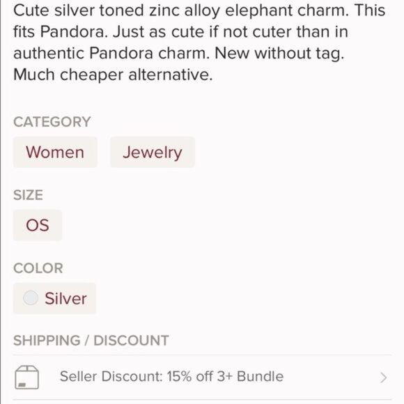 Elephant charm  - Picture 4 of 4